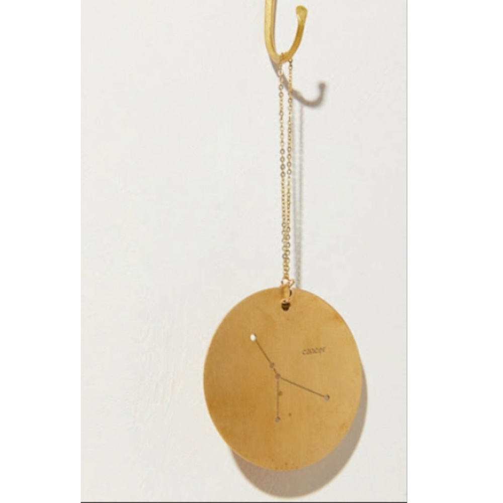 NEW Free People Cancer Astrology Constellation Gold Metal Christmas Ornament